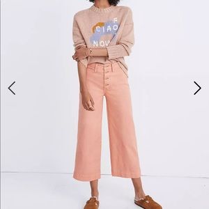 Madewell Emmett crop button fly pant 28 clay colored